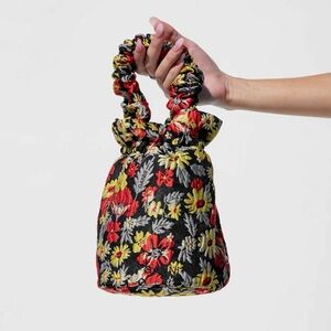 GANNI Occassion Ruched Bucket Bag